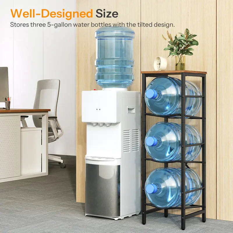 Three-tier water bottle rack