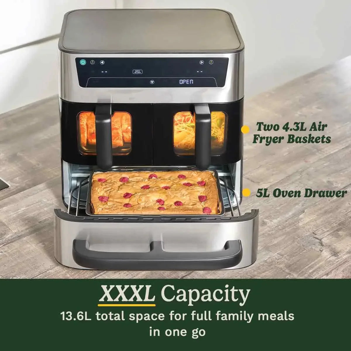 Tri Zone 13.6L Air Fryer & Oven
