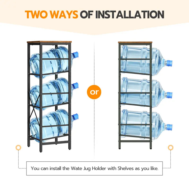 Three-tier water bottle rack